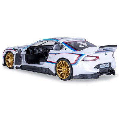 BMW 3.0 CSL Hommage R Diecast 1:24 weiß inkl. Knopfzellen