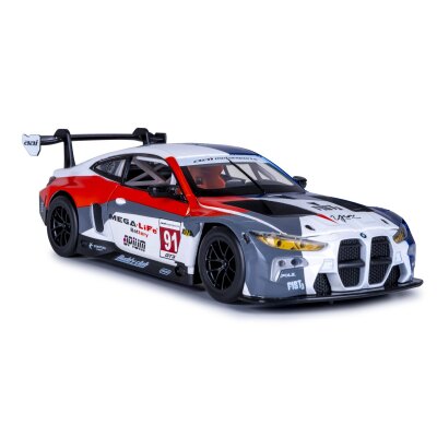 BMW M4 GT3 Diecast 1:24 weiß inkl. Knopfzellen