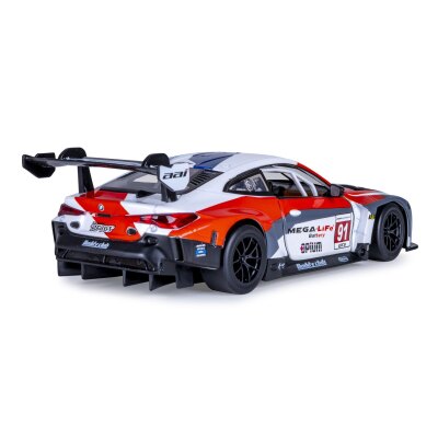 BMW M4 GT3 Diecast 1:24 weiß inkl. Knopfzellen
