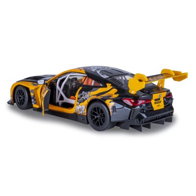 BMW M4 GT3 Diecast 1:24 gelb inkl. Knopfzellen