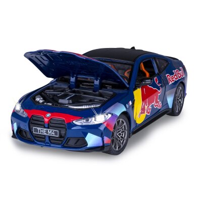 BMW M4 Diecast 1:24 blau inkl. Knopfzellen