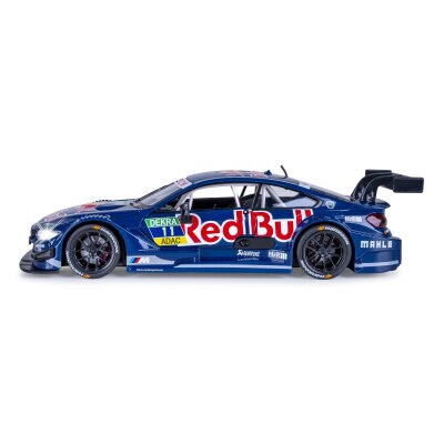BMW M4 DTM Diecast 1:24 blau inkl. Knopfzellen
