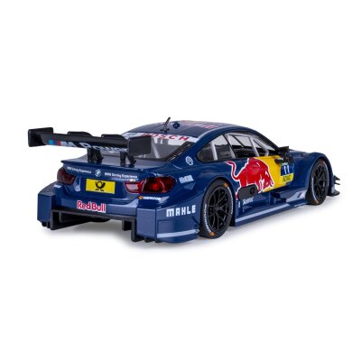 BMW M4 DTM Diecast 1:24 blau inkl. Knopfzellen