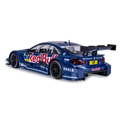 BMW M4 DTM Diecast 1:24 blau inkl. Knopfzellen