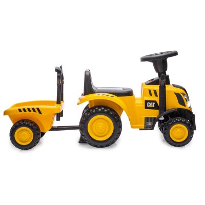 Rutscher Caterpillar Traktor mit Anhänger gelb 2in1