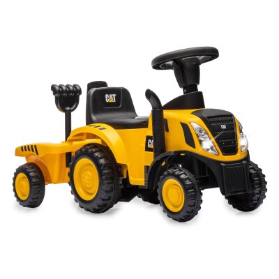 Rutscher Caterpillar Traktor mit Anhänger gelb 2in1