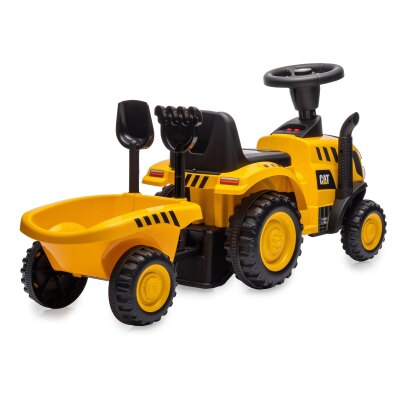 Rutscher Caterpillar Traktor mit Anhänger gelb 2in1