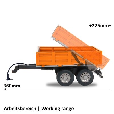 Kipper orange für RC-Traktor 1:16