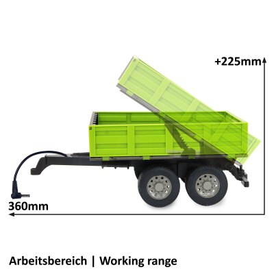 Kipper hellgrün für RC Traktor 1:16