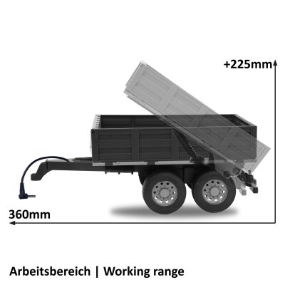 Kipper schwarz für RC Traktor 1:16