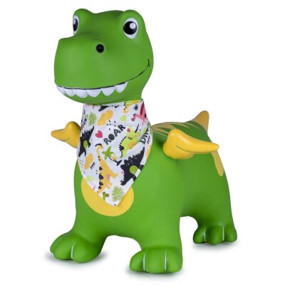 Hüpftier Dino mit Flügel HoppyDoo grün mit Pumpe