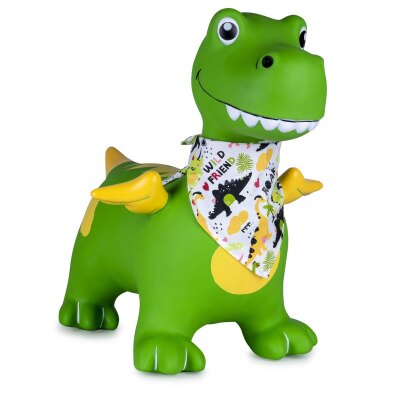Hüpftier Dino mit Flügel HoppyDoo grün mit Pumpe
