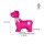 Hüpftier Dino mit Flügel HoppyDoo pink mit Pumpe