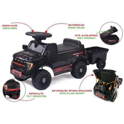 Rutscher Shelby Ford F-150 Raptor mit Anhänger schwarz