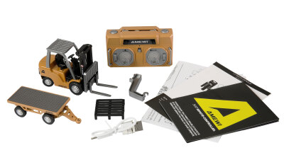 Mini-Gabelstapler aus Metall, mit Anhänger, proportional 8-Kanal 1:64 RTR